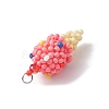 3Pcs 3 Colors Glass Seed Beaded Ice Cream Pendants PALLOY-MZ00550-5