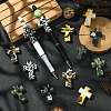 16Pcs 8 Styles Cross Silicone Focal Beads SIL-CJ0002-47-6