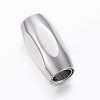 Smooth 304 Stainless Steel Magnetic Clasps with Glue-in Ends X-STAS-H402-33P-6mm-1