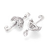 Brass Micro Pave Cubic Zirconia Pendants KK-T073-53P-2