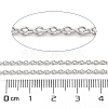 Anti-Tarnish Rhodium Plated 925 Sterling Silver Cable Chains STER-E072-02P-06-2