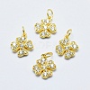 Brass Micro Pave Cubic Zirconia Charms RB-I078-65G-NR-1