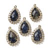 Natural Sodalite Faceted Teardrop Pendants G-I375-01G-22-1