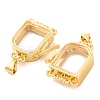 Rack Plating Brass Locket Pendants KK-F874-01G-16-2