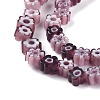 Handmade Millefiori Glass Bead Strands X-LAMP-J035-4mm-10-2