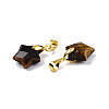 Natural Tiger Eye Charms X-G-N326-142-01-3