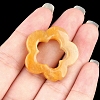 Natural Topaz Jade Hollow Flower Pendants PW-WG95796-07-1