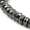 Synthetic Non-Magnetic Hematite Beaded Bracelets BJEW-E084-02B-2