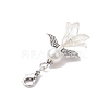 Wedding Season Angel Glass Pearl & Acrylic Pendant Decorations HJEW-JM01921-4