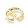Rack Plating Brass Spring Gate Rings KK-Z086-53G-01-2