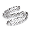304 Stainless Steel Rolo Chain Necklaces NJEW-F242-12P-E-1