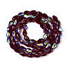Transparent Electroplate Glass Beads Strands LS-EGLA-N023-6x8mm-A10-2