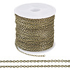 Brass Coated Iron Flat Cable Chains CH-TAC0007-01AB-1