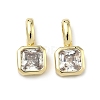 Brass Micro Pave Cubic Zirconia Charms KK-G555-21G-01-1