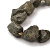 Raw Rough Natural Pyrite Beads Strands G-Z087-B17-4
