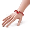Natural Gemstone Round Beads Beaded Bracelets BJEW-JB09051-3