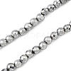 Electroplate Synthetic Magnetic Hematite Beads Strands G-A263-B01-02C-1