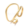 304 Stainless Steel Open Cuff Rings for Women RJEW-M020-07G-07-1