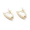 Rack Plating Brass Hoop Earring Findings with Latch Back Closure KK-D083-02G-1