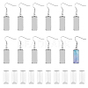 DIY Blank Rectangle Dome Earring Making Kit STAS-DC0015-38-1