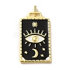 Brass Micro Pave Cubic Zirconia Pendant with Enamel KK-H458-02G-D01-1