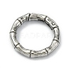 Tibetan Style 316 Surgical Stainless Steel Spring Gate Rings STAS-E191-01AS-01-1