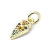 Brass Micro Pave Cubic Zirconia Pendants KK-H475-54G-01-2