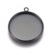 304 Stainless Steel Pendant Cabochon Settings STAS-G127-13-20mm-B-1
