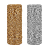 2 Rolls 2 Colors Polyester Braided Metallic Cord OCOR-PH0002-82-1