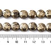 Electroplated Natural Lava Rock Beads Strands G-A256-F01-01F-4