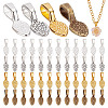 100Pcs 4 Colors Alloy Glue-on Flat Pad Bails FIND-AR0006-02-1