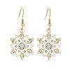Snowflake Alloy Enamel Dangle Earrings FS-WGD9918-20-1