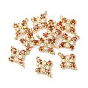 Brass Pave Cubic Zirconia Connector Charms X-KK-G462-45KCG-07-3