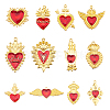 24Pcs 12 Styles Alloy Enamel Pendants ENAM-HS0001-05-1