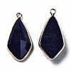 Synthetic Blue Goldstone Charms G-Q998-029B-3