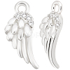 10Pcs Brass Micro Pave Clear Cubic Zirconia Charms KK-BBC0026-21-1
