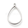 Non-Tarnish 304 Stainless Steel Open Back Bezel Polishing Pendants LS-STAS-K208-14-1