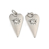 Brass Micro Pave Clear Cubic Zirconia Pendants KK-A280-15P-1