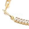 Clear Cubic Zirconia & Paperclip Chain Necklace for Girl Women Gift NJEW-A005-06G-2