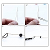 Tarnish Resistant Stainless Steel Collapsible Big Eye Beading Needles SENE-PW0013-02U-2