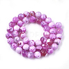 Natural Fire Crackle Agate Beads Strands X-G-S346-8mm-21-2