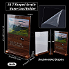 Rectangle A4 T Shaped Acrylic Name Card Holder ODIS-WH0080-26A-2