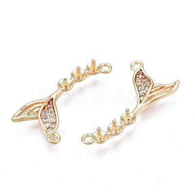 Brass Micro Pave Cubic Zirconia Peg Bails Pendants KK-N232-243-1