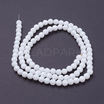 Faceted(32 Facets) Glass Round Beads Strands X-EGLA-J042-6mm-26-1
