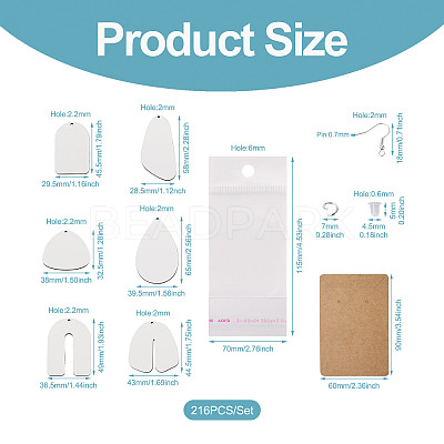DIY Sublimation Dangle Earring Making Finding Kits DIY-BY0001-36-1