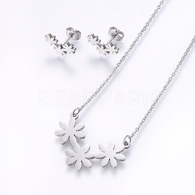 304 Stainless Steel Jewelry Sets SJEW-O090-02-1
