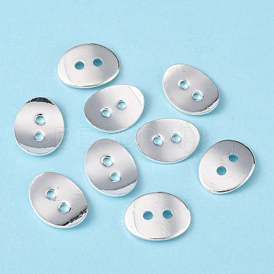 Brass Button Clasps KK-G080-S-1