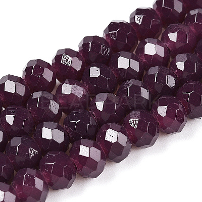 Baking Paint Imitation Jade Glass Bead Strands X-DGLA-A034-J4MM-A02-1