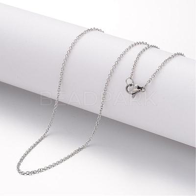 Non-Tarnish 304 Stainless Steel Necklace MAK-K004-18P-1