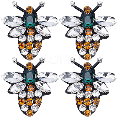 Bee Rhinestone Appliques DIY-GF0008-66-1